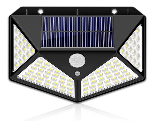Lampara De Panel Solar Para Exteriores De 100 Led Y Sensor