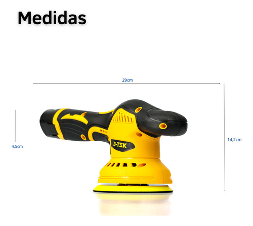 Politriz Automotiva Roto Orbital Sem Fio 12v B-tek Bt-dz43