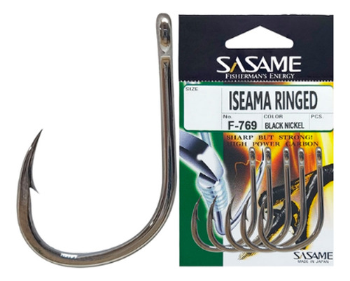 Anzol Sasame Iseama Ringed F-769 Black Nickel N°1/0 Com 7un