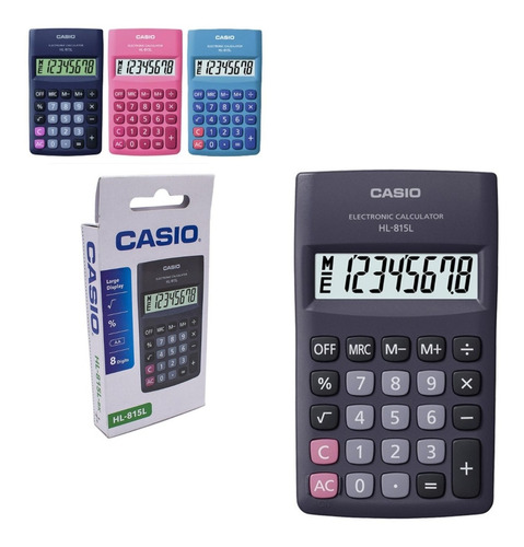 Calculadora Portátil De Bolsillo Casio Hl815l 8 Dígitos