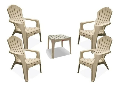 4 Sillones Colombraro Country + Mesa Blanca Barcelona