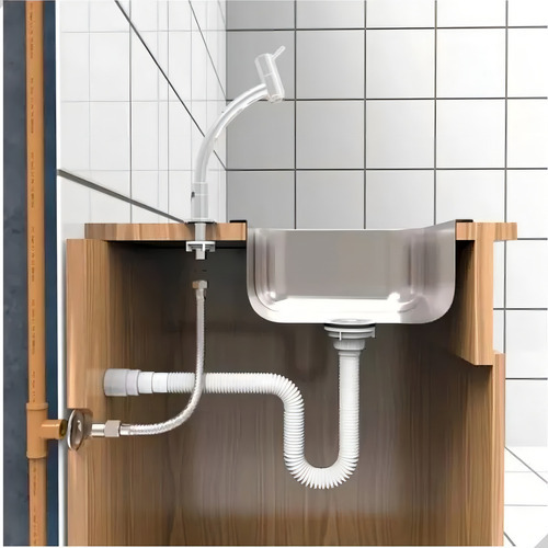 Kit 10 Engate Flexível Rápido Mangueira Rabicho 60cm Inox Trançado 1/2 Polegada Macho Femea Pedal Pulse Água Quente Fria Para Pia Torneira Cuba Bidê Maquina De Lavar Banheiro Cozinha Caixa De Descarga