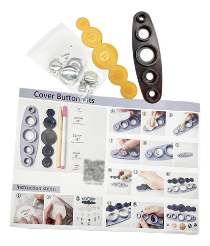 Máquina Para Hacer Botones Cubiertos De Tela, Con Botones