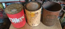 Comprar Antiguas Lata X3 Esso 2 Shell Aceite Vintage Vieja Retro  