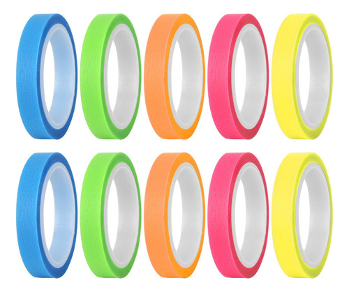 10 Rollos Washi Tape De Color De Multifuncional Papel
