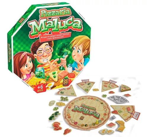 Dois clássicos jogos de tabuleiro: Pizzaria Maluca (Gro