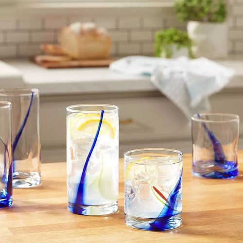 4 Vasos Pedrada 495ml Pedrada Blue Ribbon
