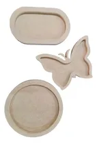 Comprar Bandejas De Candy Bar Mdf Ovalo Circulo Mariposa Evento Deco
