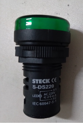 Sinal Led Verde - Steck S-ds220 (caixa Com 10 Unidades)