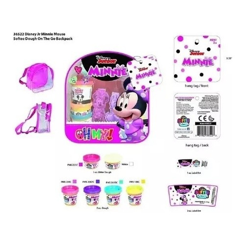 Juguete Sensorial Kit De Masas Minnie On The Go Backpack