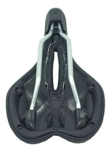 Imagem 7 de 9 de Selim Speed Velo Senso Miles Vazado 270x130mm Bike - Preto