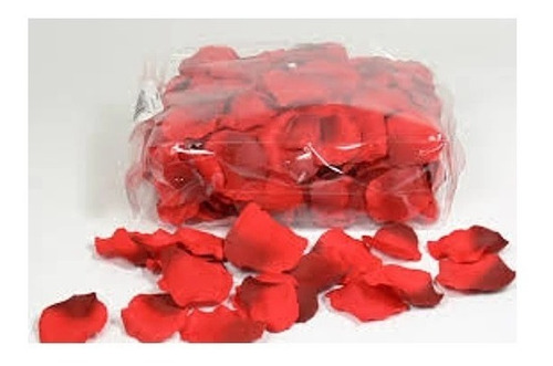 Pétalos De Rosa Artificial Color Rojo 500 Unidades