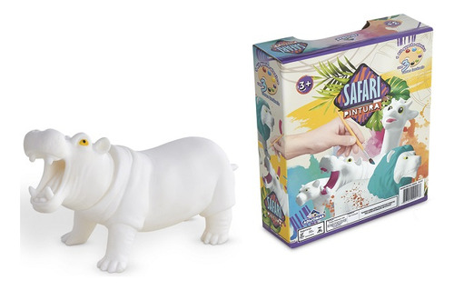 Brinquedo Para Pintar Colorir Safari Hipopotamo Adijomar