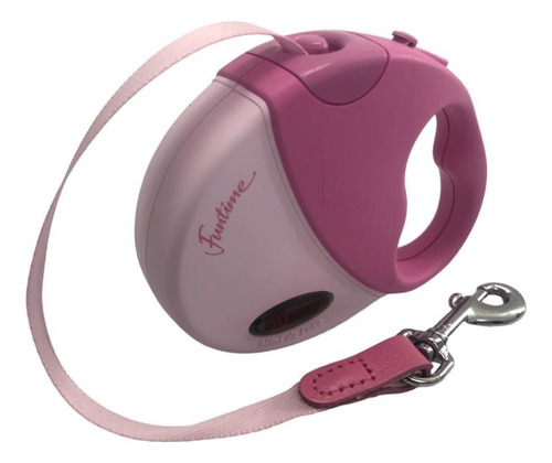 Correa Retráctil Flexi Funtime De 3 Metros Color Rosa