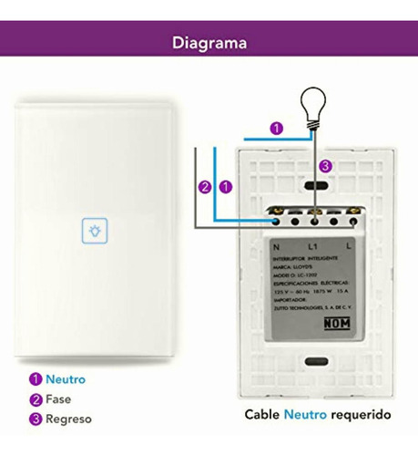 Interruptor Inteligente Wifi De Pared, Convierte Tus Focos A