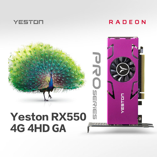 Imagen 5 de 6 de Tarjeta Gráfica Rx550-4g 4hd Ga De 4 Pantallas