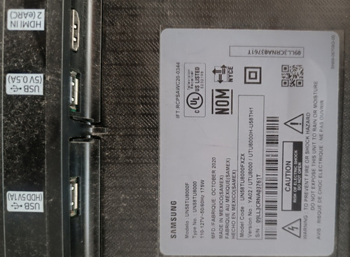 Smart Tv 58 Samsung Un58tu8000f Led 4k Panel No Funciona (Usado)