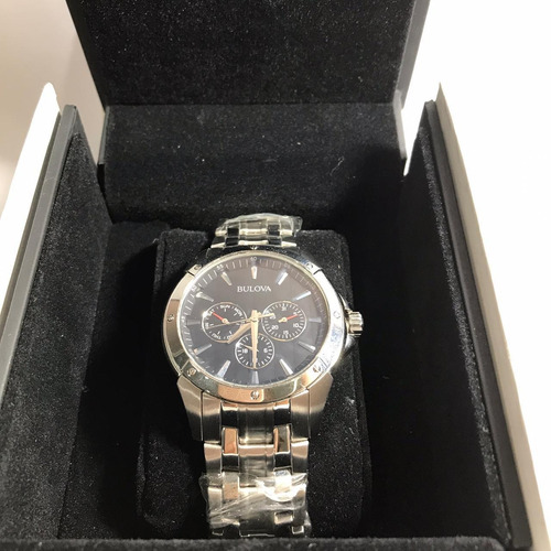 Relogio Bulova Qtz Todo Em Aço À Prova D'água Mod Wb21632t