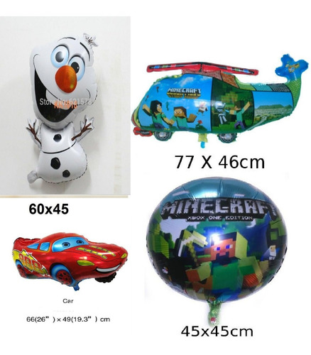Imagem 5 de 6 de Balão Metalizado Frozen Olaf Vingadores - Kit C/ 100 Balões