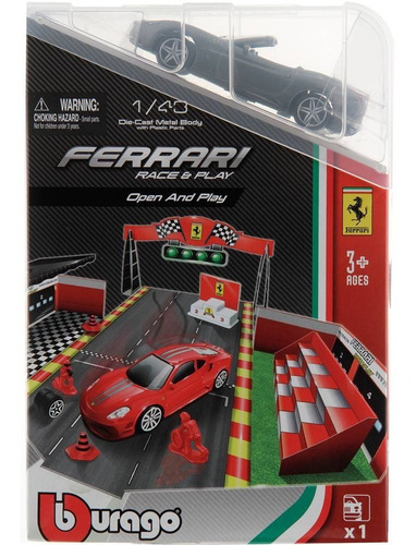 Playset Colecionável Carro Carrinho Ferrari Prata Original