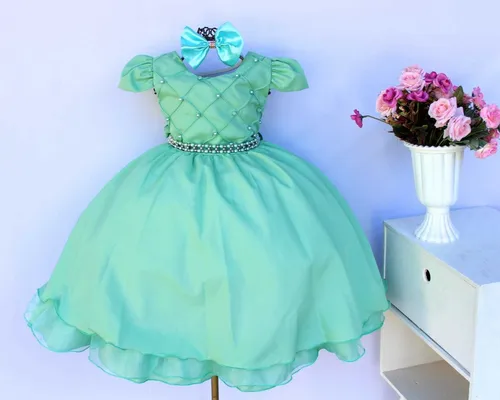Vestido Verde Tiffany Infantil MercadoLivre