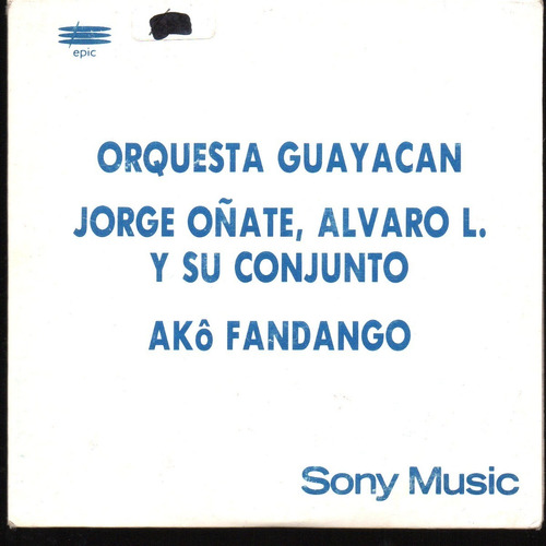 Orquesta Guayacán Ako Fandango Jorge Oñate Álvaro L Cd Promo