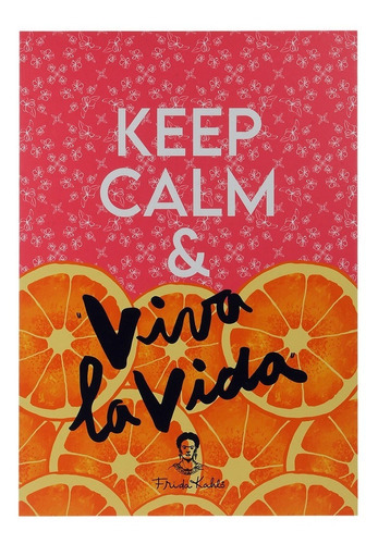 Cuadro Frida Kahlo Viva La Vida Color Coral Color Del Armazón Coral