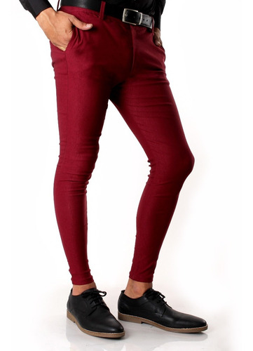 Imagen 5 de 5 de Pantalos De Vestir Chupin De Bengalina Hombre 32303