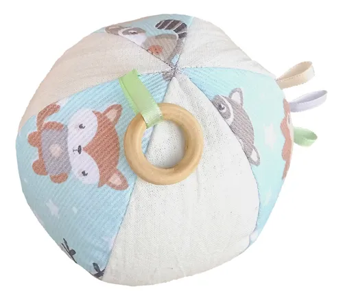 Pelota sensorial con sonajero para bebe