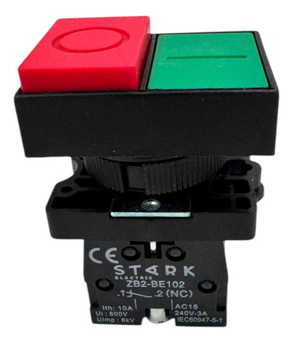Botão Comando Duplo S/ Iluminação Liga Desliga 1na+1nf - 1un