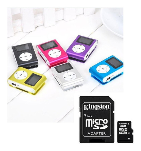 Reproductor Mp3 Tip Ipd Shuffl Con Pantalla Con Memoria 8 Gb