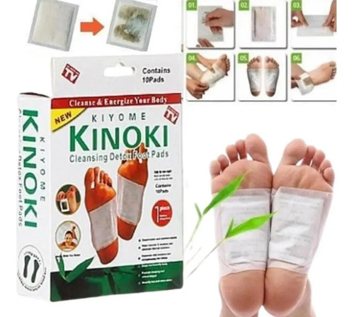 10 Parches Desintoxicantes Pies Kinoki + 10 Parches Rodilla