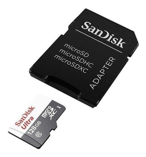 Tarjeta Micro Sd Sandisk Ultra 128 Gb Gris