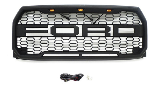 Imagen 2 de 8 de Parrilla Tipo Raptor Ford Lobo F150 2016/2017 Con Led