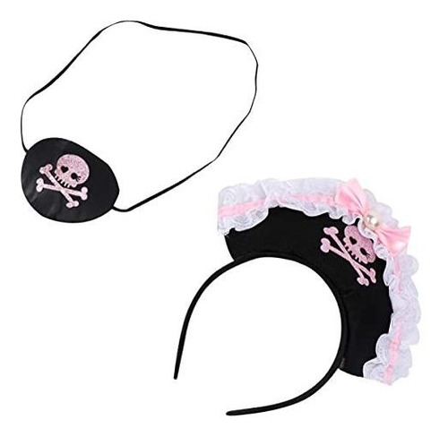 Accesorio Disfraz Niña - Fomiyes Pink Pirate Headband And Sk