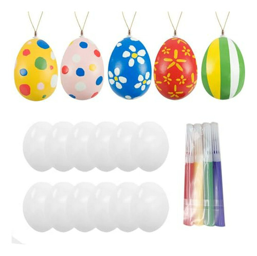 Huevos Pintables De Pascua Con 4 Rotuladores Coloridos