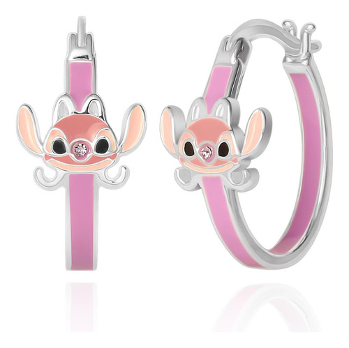 Pendientes De Aro Disney Stitch Para Mujer Licencia Oficial,