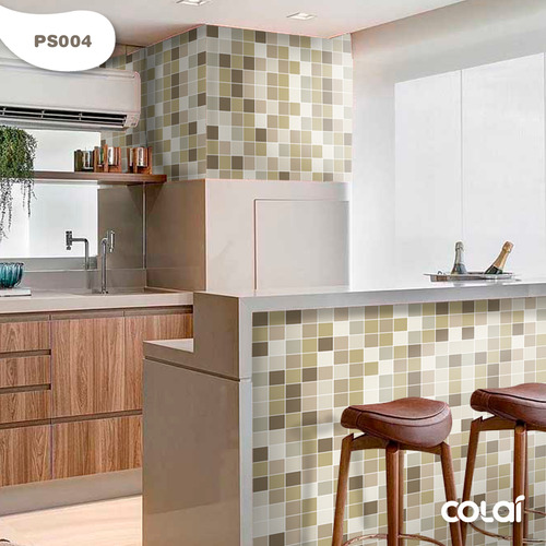 Papel De Parede Pastilha Marfim