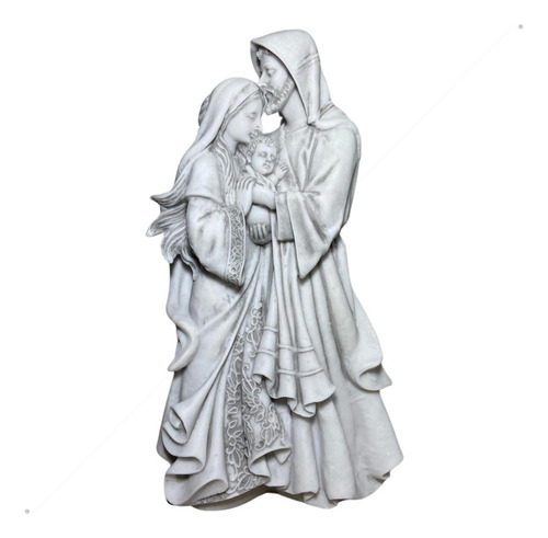 Imagem Sagrada Família Afetuosa 40cm Mármore Maciço