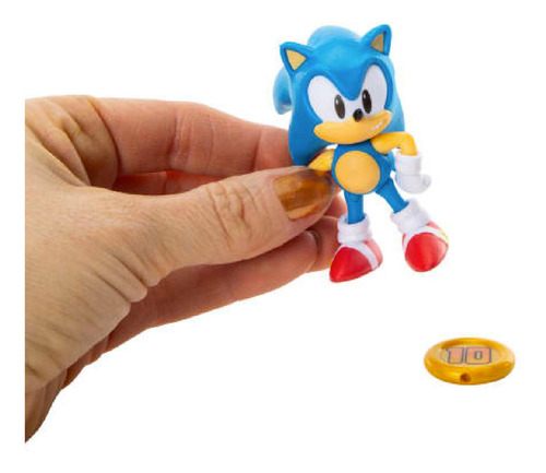 Boneco Sonic Jakks Pacific Sonic Classico Moeda 10