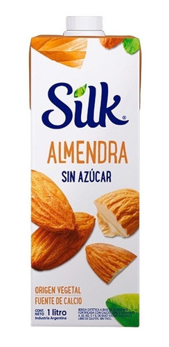 Alimento A Base De Almendras Silk Sin Azucar 12 Unid. X 1 Lt