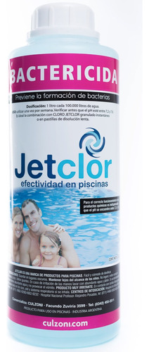 Bactericida Jetclor Botella 1 Litro Para Piscinas Y Piletas