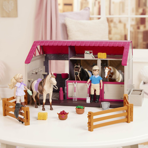Establo De Juguete Lori Dolls Para Caballos Y Muñecas 15 Cm