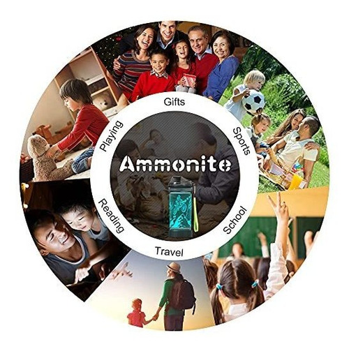 Botella De Agua Ammonite Kids Para Motocicletas Con 3d Glowi