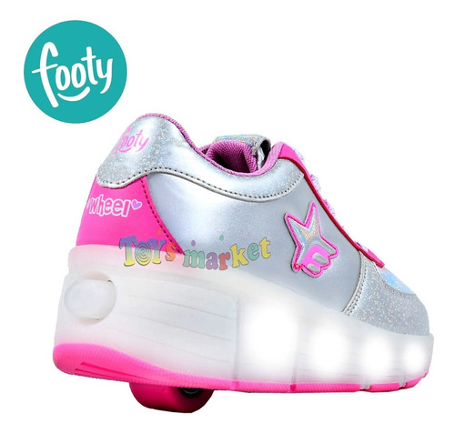 Imagen 5 de 7 de Zapatillas Footy Con Ruedas Roller Luces Led Usb Recargables