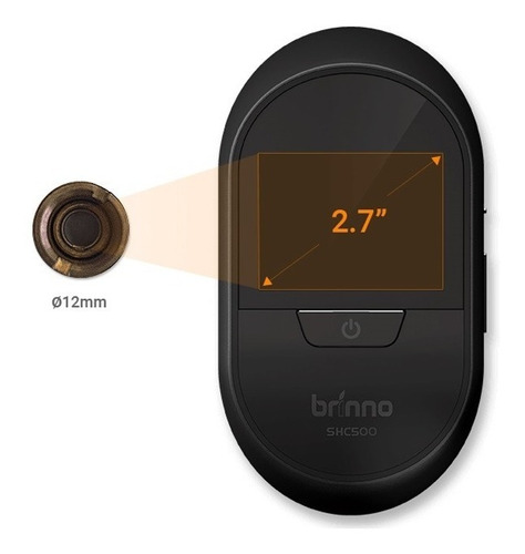 Camera Segurança Olho Magico Porta Tela Lcd Brinno Shc500
