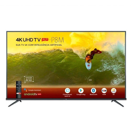 Smart Tv Led 50 4k Tcl 50p8m Comando De Voz Hdr Bluetooth