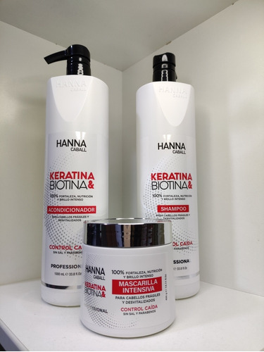 Shampoo O Acondicionador Keratina/biotina Hanna Caball Litro