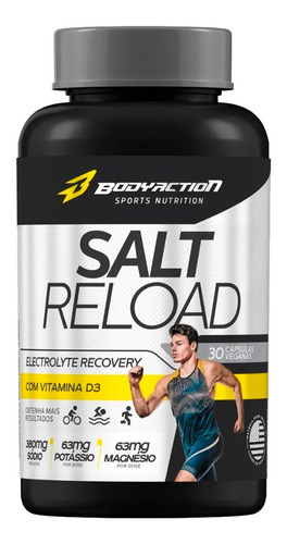 Salt Reload Cápsulas De Sal 30 Dias Resistência Bodyaction