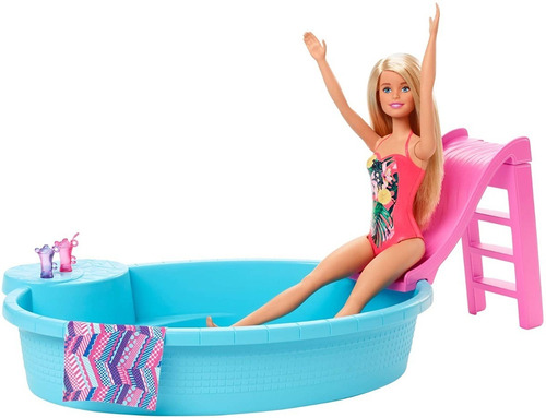 Barbie Alberca Piscina Con Barbie Incluida Y Accesorios